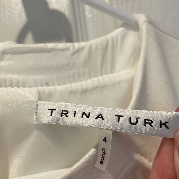 Trina Turk bodycon dress with gold zippers on the sides SZ 4 - Picture 2 of 8